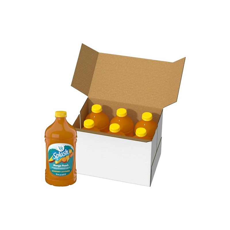 V8 Splash Mango Peach Flavored Beverage, 64 fl oz Bottle