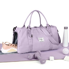 Women's Sports Duffel Bag, Sports Bag with Wet Compartment and Shoe Compartment, Travel Duffel Bags, Overnight Bag, Lightweight Waterproof Sports Bag, Hand Luggage Bag for Men, Weekend Training,