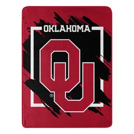 Northwest The Company Oklahoma Sooners Blanket 46x60 Micro Raschel Dimensional Design Rolled