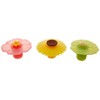 Charles Viancin Wine Bottle Stopper-Lily Pad, Sunflower & Hibiscus, Set of 3, multicolor