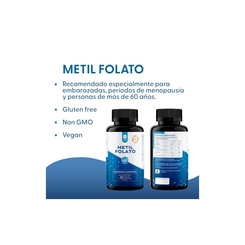 Molecular Wellness Lab Metil Folato Quatrefolic Patentado