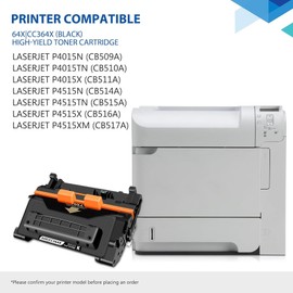 (with Chip) 64X High Yield Black Toner Cartridge, CC364X 2-Pack Replacement for HP 64X Toner 64A for Laser P4015n, P4015tn, P4015x, P4515n, P4515tn, P4515X, P4515xm Printer