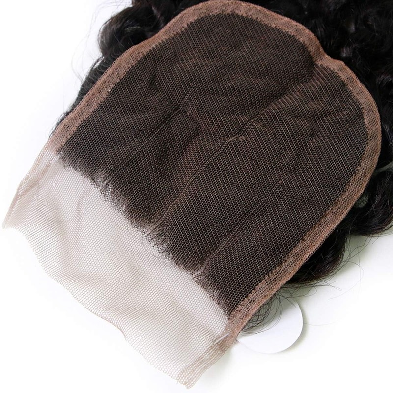 TOOCCI Kinky Curly Lace Closure Brazilian Virgin Curly Hair 4