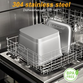 SEIRMEP Stainless Steel Cat Water Fountain, 101oz/3L Automatic Pet Water Fountain, Dog Water Fountain with Replacement Filters for Cats, Small Dogs (8 Filters and 8 Sponges)