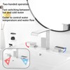 Chrome Bathroom Faucet Waterfall Widespread GGStudy 3 Holes 2 Handle