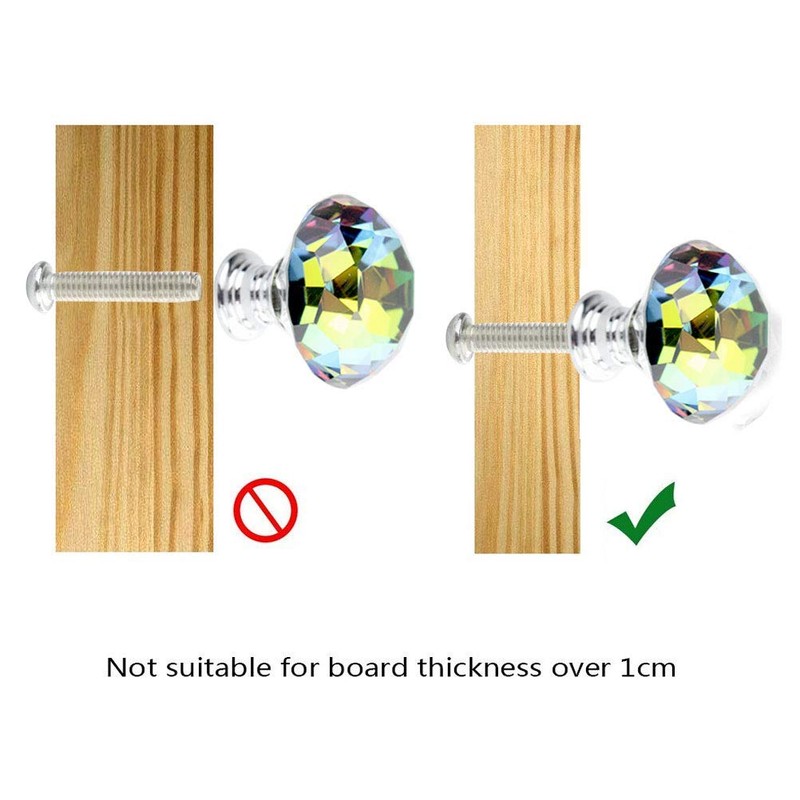 Starworld 10 Pieces Colorful Drawer Knobs, Crystal Glass Door Pull