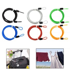 Steel Outdoor Clothes Line Heavy Duty Washing Line Wire Rope for Drying Clothes, Hanging Mosquito Nets, Hanging Curtains 1.5m/2m