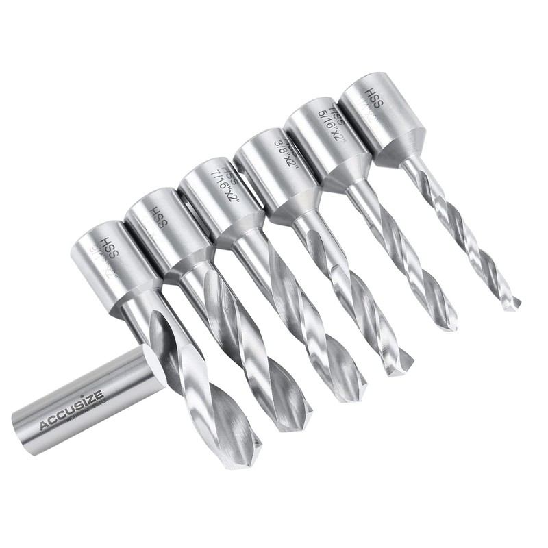 Accusize Industrial Tools 6pcs/Set H.S.S. Fully Ground Drill Sets with