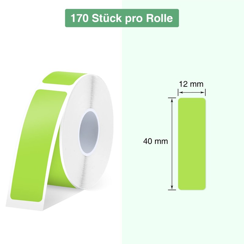 SUPVAN E10/16 Label Tape, Thermal, Multi-Purpose Labels for Home, School,