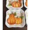 MAXCERA Set 4 Pumpkin GIVE THANKS Thanksgiving Dessert Appetizer Plates
