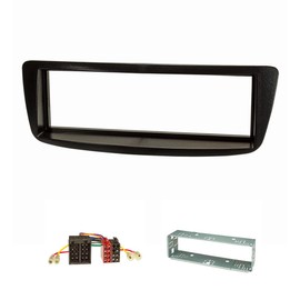 Radio Face Plate Set and USB Charger for Citroen C1, Peugeot 107 Black