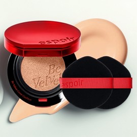 Anjumain Espoir Be Velvet Cover Cushion Foundation 13g + Puff 2p Set, No. 22 Petal, 1 piece / 에스쁘아 비벨벳 커버 쿠션 파운데이션 13g + 퍼프 2p 세트, 22호 페탈, 1개