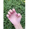 Purple Berry Handmade Nail Tips - Short Oval / 퍼플