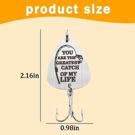Fishing Keychain Gifts for Boyfriend Husband Birthday Christmas Gifts for Fishing Lover Gifts for Fisherman Gifts for Men Romantic Anniversary Present for Fiance Fishing Accessories for Men Hubby
