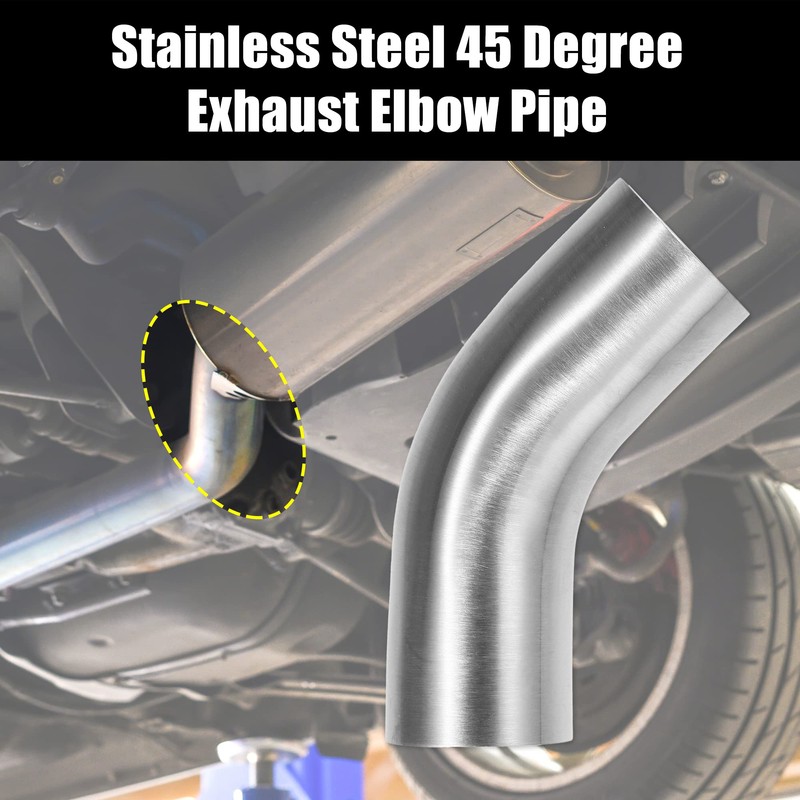 X AUTOHAUX 1 Pcs OD 2.25 Inch 45 Degree Exhaust