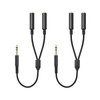 Lrbners 1FT 6.35mm Stereo Male to Dual 6.35mm Female Splitter