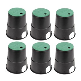 KVMORZE 6 Pcs Electrical Splice Box, 6'' Diameter Underground Electrical Junction Box, Sprinkler Valve Boxes for Garden Farm, Inground Electrical Box for Outdoor Electrical Wiring Splices (6In 6Pcs)