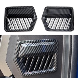 Keptrim for F-150 ABS Carbon Fiber Side Air Conditioning Vent Outlet Trim for 2015-2020 Ford F150, 2pcs