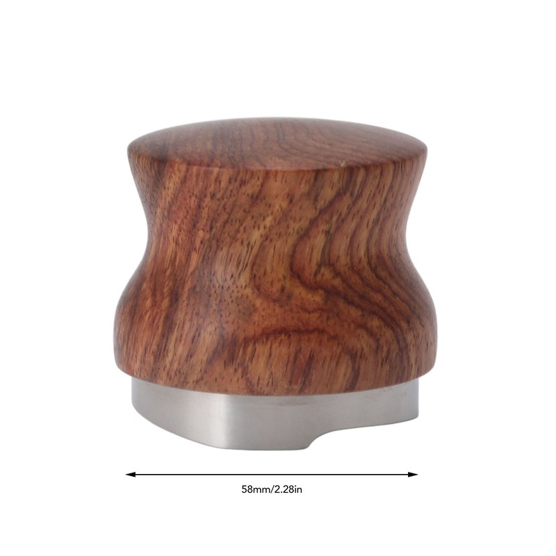 Coffee Distributor Stainless Steel Rosewood Coffee Tamper Leveler for Coffee