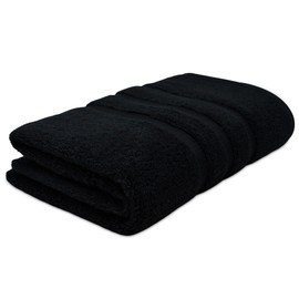 Towelogy® Premium Bath Towels 100% Egyptian Cotton Zero Twist Super Soft & Highly Absorbent Bathroom Towel Tear Resistant Strength 70 x 120cm | OEKO-TEX CERTIFIED & Eco-friendly (Noir Black, 1)