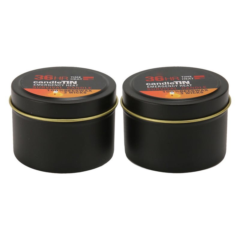 Emergency Candle 36 Hour 3 Wick Long Lasting Beeswax Survival