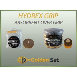 Golden Set Hydrex Grip, Bucket (60 pcs), Dark Grey, Absorbent Over-Grip