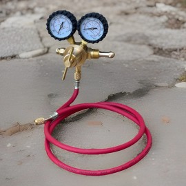 Infinity Nitrogen Dual Gas Regulator 0-600 PSI HVAC Purging Pressure Charge CGA580 & HOSE
