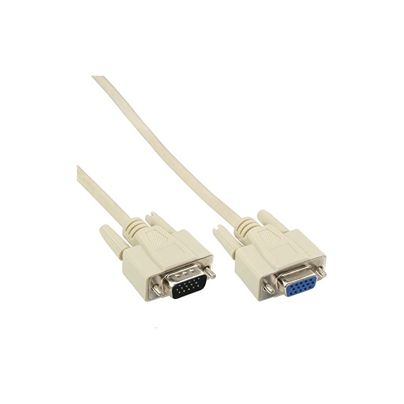 InLine® 17737 VGA Cable Beige 1 m VGA (D-Sub); VGA