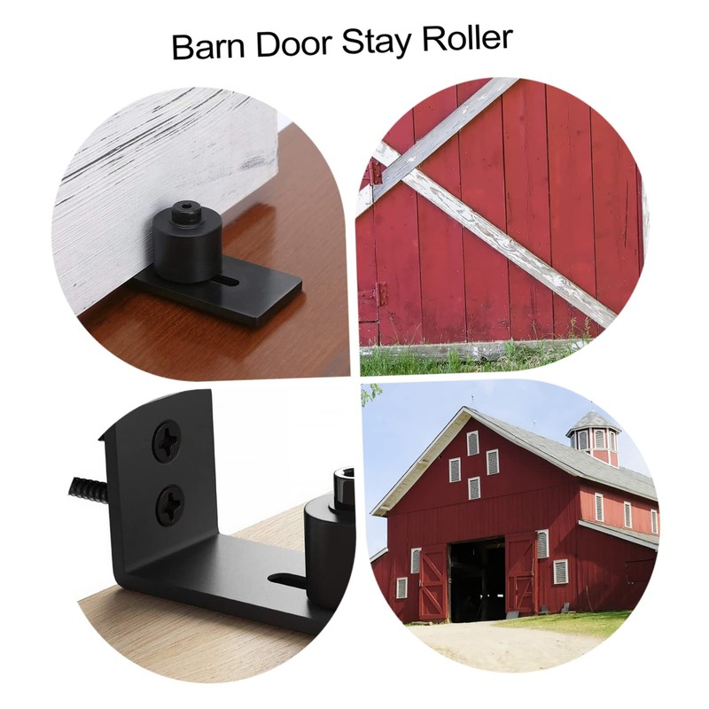 TEHAUX Sliding Door Floor Guide Swing Stop for Barn Doors
