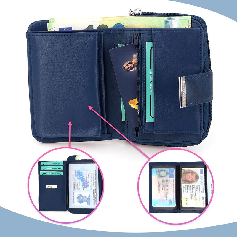 ekavale Wallet 1104, navy, Classic