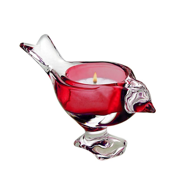 Studio Silversmiths Bird Votive - Red