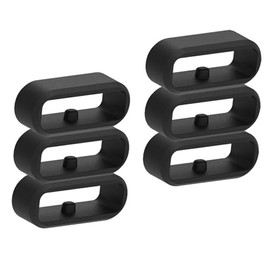 6 Pack Fastener Rings Compatible with Garmin Vivoactive 3 5/Forerunner 645 245 45 55/Venu Sq/Vivomove/Fenix 7S 6S 5S Band Keeper, Silicone Replacement