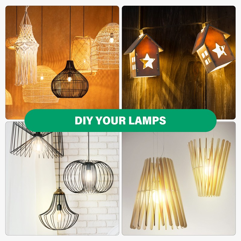 YSSOA 20ft Extension Hanging Lantern Pendant Light Cord Cable with