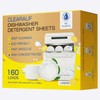 CLEARALIF Dishwasher Detergent Sheets, Lemon Scent, Up To 160 Loads,