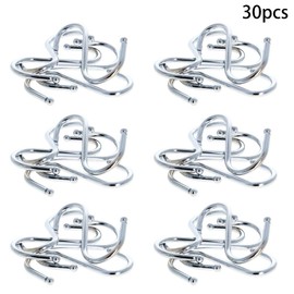 MroMax 30Pcs Heavy Duty S Hooks 55x60mm Thicken Nickel Plating Pan Holder Rack Hooks Hanging Hangers S Shaped Hooks for Kitchenware Pots Utensils Clothes Bags Towels Plants Silver Tone