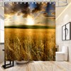 Golden Wheat Fields Shower Curtain Rustic Farmland Rye Sun Shine