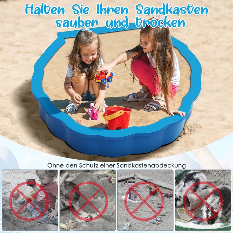 Sandpit Cover, Sand Shell Cover, 100 x 15 cm, Shell