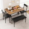 GAOMON Dining Table Set for 4 with Upholstered Bench and