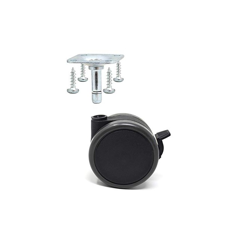 Design61 Set of 4 Universal Furniture Castors with Brake Swivel