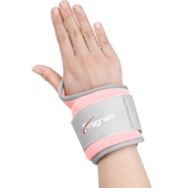 Fragraim Wrist Weights for Women Men with Thumb Loops Lock 1.5lb*2 Wrist and Ankle Weights Sets for Walking Running Strength Training Exercises- Pink
