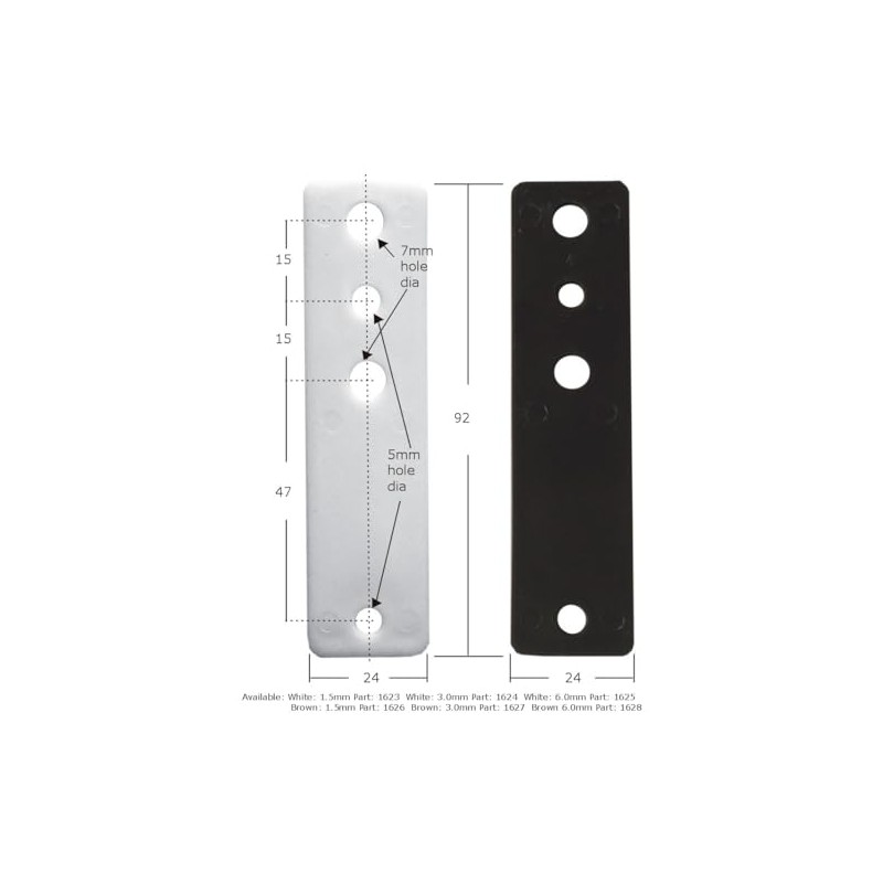 Door Hinge Packer Vita (Set of 3) – 3.0mm White