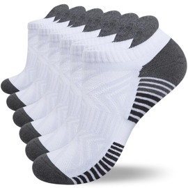 Lapulas Ankle Socks Thick Cushioned Trainer Mens Sports Cotton Running Women Low Cut Breathable Athletic Sock (6 Pairs)