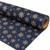 Snowflake Wrapping Paper Roll for Holiday Gifts – Double-Sided Navy