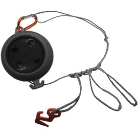 Onewind 40' HMWPE Tent Guyline and Tarp Ridgeline Mini Reel, Lightweight, No Knot Camping Rope and Tent Cord for Hammock Tarp and Rain Fly, 3 Prussik Knots, Black