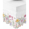 Florals Butter-Fly Bed Skirt Queen Size 16 Inch Drop, Adjustable