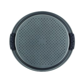 Anolon Advanced Nonstick Bakeware 13-Inch Pizza Crisper, Gray with Silicone Grips