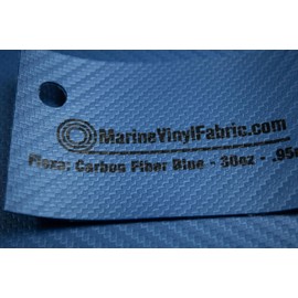 Carbon Fiber Marine Vinyl Fabric –Blue– Sold by The Yards Waterproof Upholstery Material – Heavy Duty Faux Leather for Boat Seats, Car Interiors & Outdoor Use