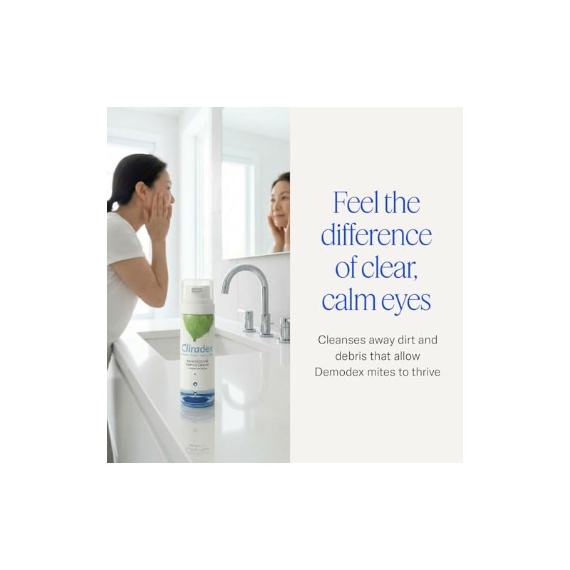 Cliradex Light Advanced Foaming Eyelid and Facial Cleanser - 44.3ml
