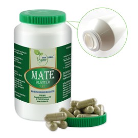 Vita Ideal Vegan® Mate – Leaves – 180 Capsules – Ilex Paraguariensis – Daily Serving 840 mg MATE Leaves Pure Powder Vegetable Natural and No Additives