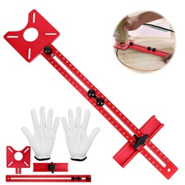 3 in 1 Router Tool Milling Groove Bracket, Router Jig, Adjustable Cabinet Template Tool, Cabinet Hardware Jig, Woodworking Wood Router Tool, Router Circle Cutting Guide